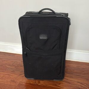 TUMI Striped Black Travel Bag